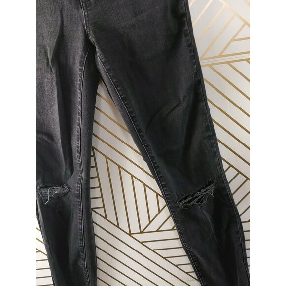 MADEWELL Women's 9" High Riser Skinny Skinny Jeans Black Zip Fly Size 25 - Picture 7 of 10